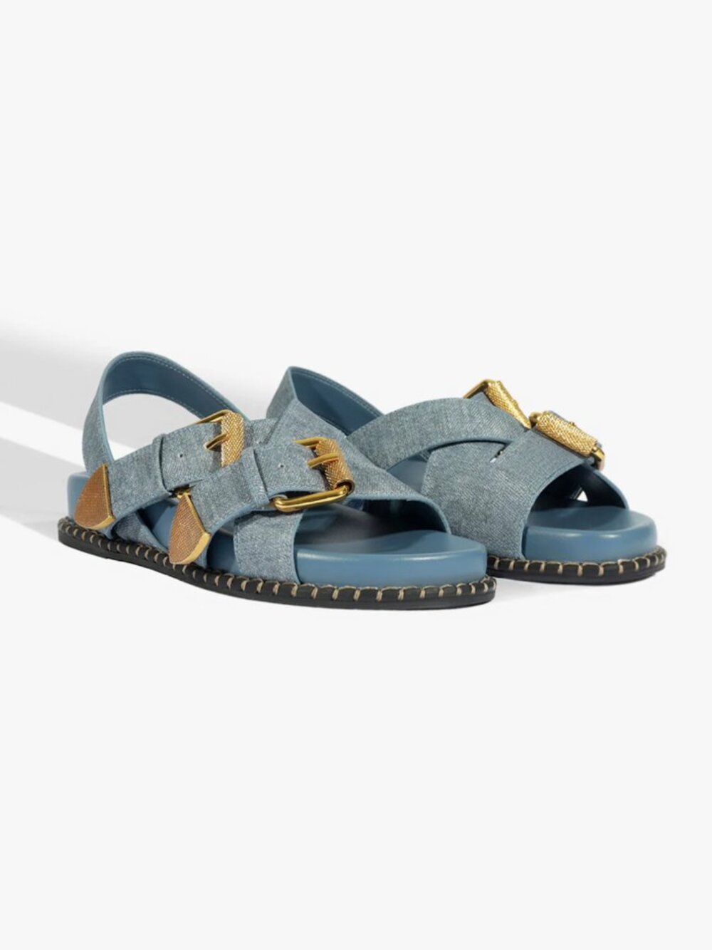 SCHUTZ Denim Patsy Sandals - Size 10